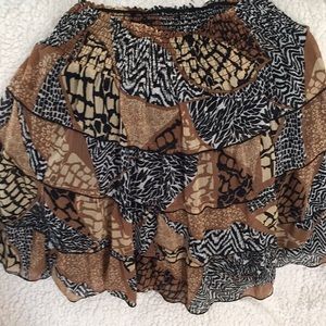 Animal print skirt